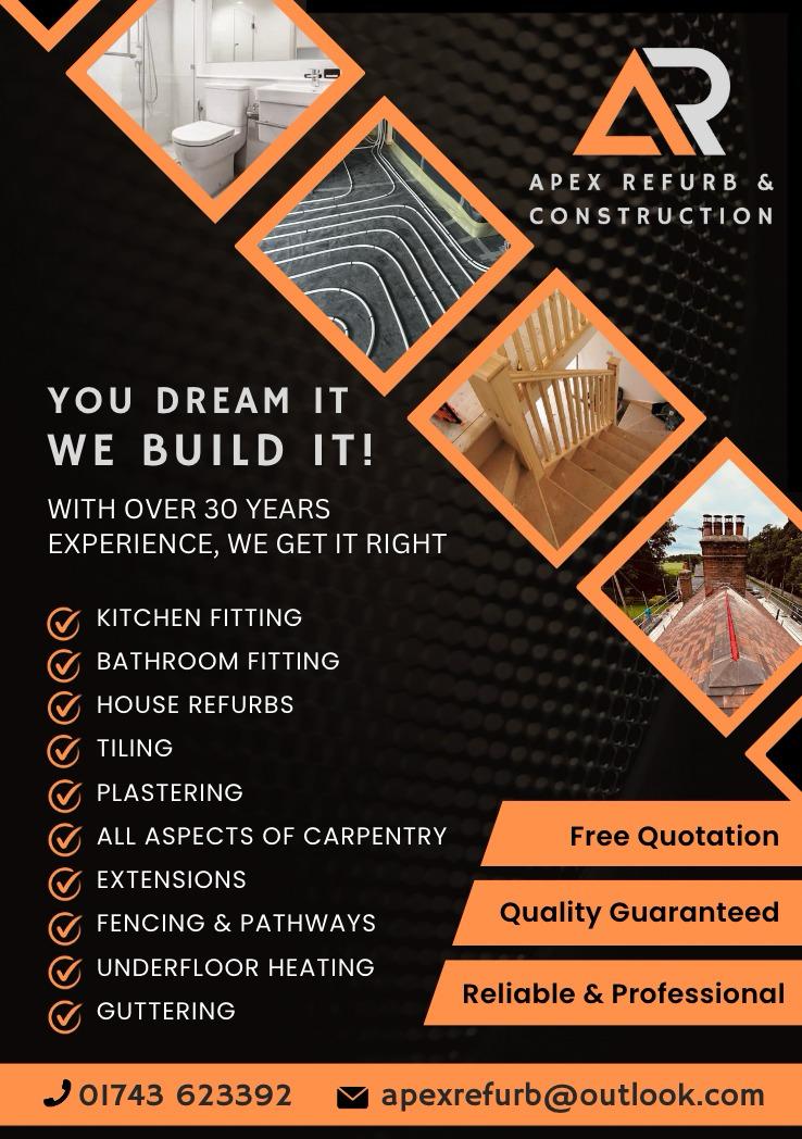 Company Apex Refurbs and Construction. Description and contact information.
