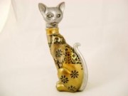 Statuette cat ceramic-unique