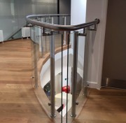 Handrails with glass