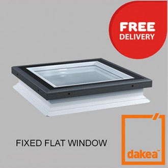 Flat Glass Fixed Rooflight 600 mm x 600 mm incl base