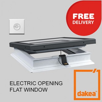Electric Opening Flat Roof Window 600 mm x 900 mm, Glazing Systems Ltd company