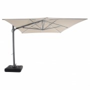 Pallas 3m x 4m Rectangular - Cantilever Parasol With LED Lighting - Beige