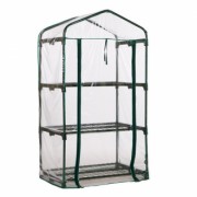 Greenhouse with Easy-Fit Frame and Heavy Duty Cover - 3 Shelf