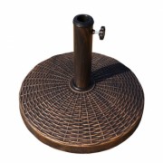 Garden Parasol Base - Rattan Effect - Rattan Effect Garden Parasol Base