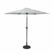 2.7m Garden Parasol with Crank & Tilt Function - Parasol with Crank & Tilt Function 2.7m Grey including cover