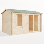 4.0m x 2.5m Pressure Treated Log Cabin - BillyOh Devon Log Cabin - 44mm Tongue & Groove Wooden Garden Building