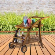 Teak Hardwood Folding Drinks Trolley - Solid Teak Hardwood Folding Drinks Trolley from the company Billyoh