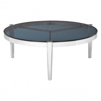 Piermount Grey Glass Round Coffee Table