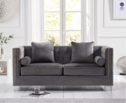New England Grey Velvet 3 Seater Sofa from the company First Furniture