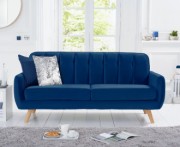 Carvella Blue Velvet 3 Seater Sofa from the company First Furniture