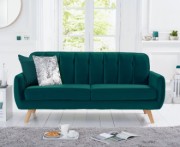 Carvella Green Velvet 3 Seater Sofa from the company First Furniture