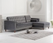 Anneliese Grey Velvet Right Facing Chaise Sofa from the company First Furniture