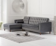 Anneliese Grey Velvet Left Facing Chaise Sofa from the company First Furniture