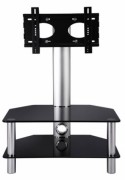 Black Glass LCD Plasma TV Stand Cantilever 26