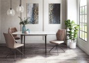 Verdi 120cm Ext. Grey Ceramic Dining Table + Sena Chairs