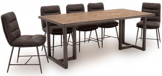 Vanya 160cm Rect. Light Brown Dining Table + Romy Chairs