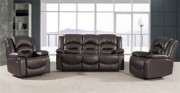 Barletto 3+1R+1R Brown Leather Recliner Sofa Set