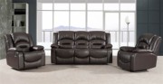 Barletto 3+2+1R Brown Leather Sofa Set from the company First Furniture